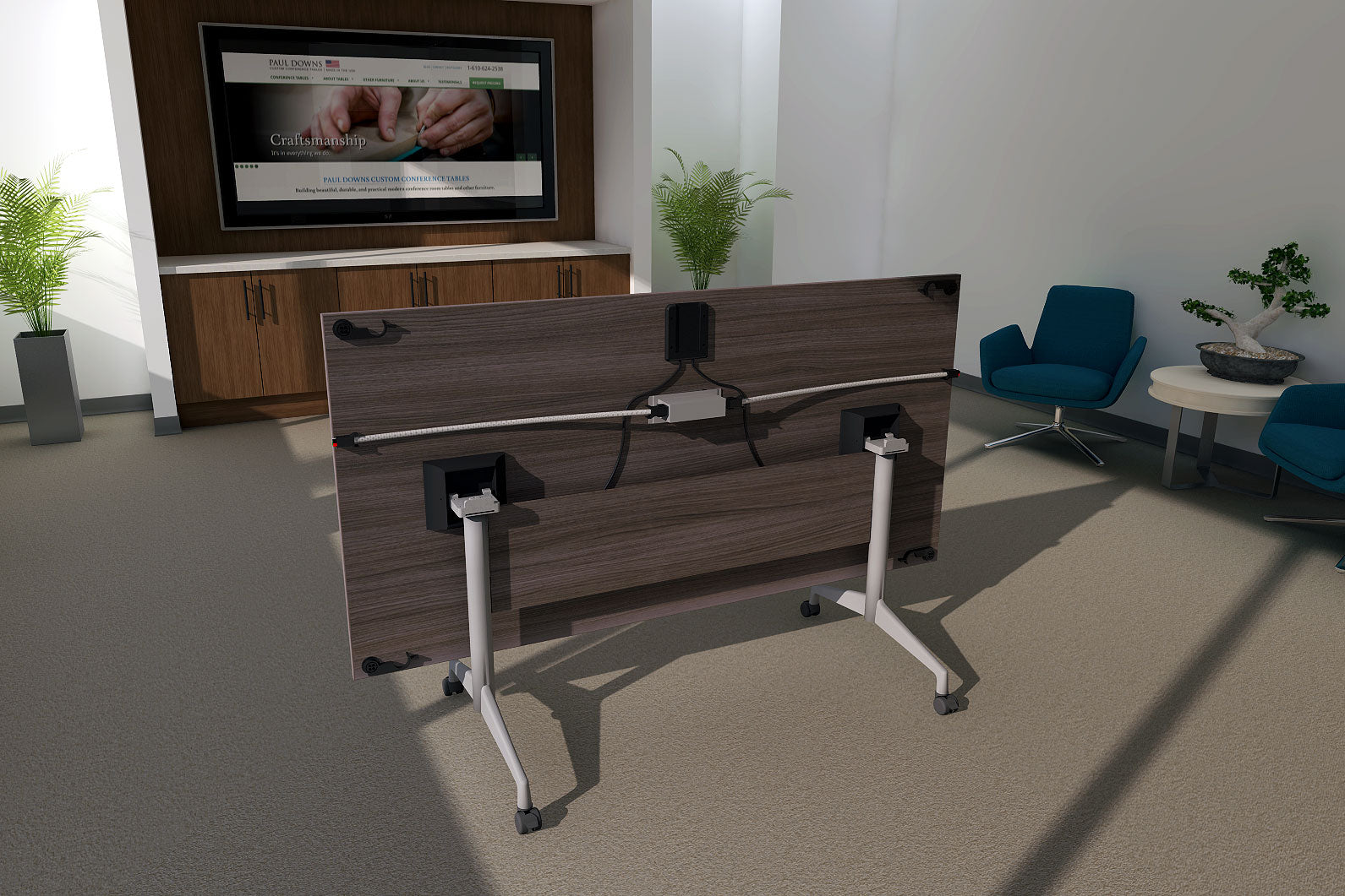 Paul Downs Cabinetmakers Rolling Folding Modular Tables