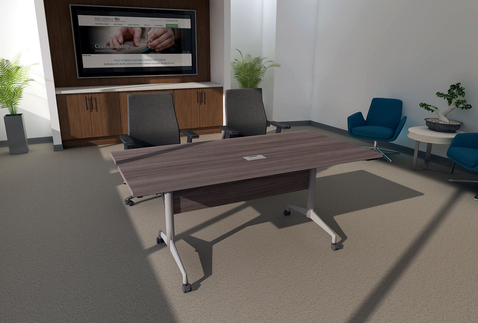 Paul Downs Cabinetmakers Rolling Folding Modular Tables