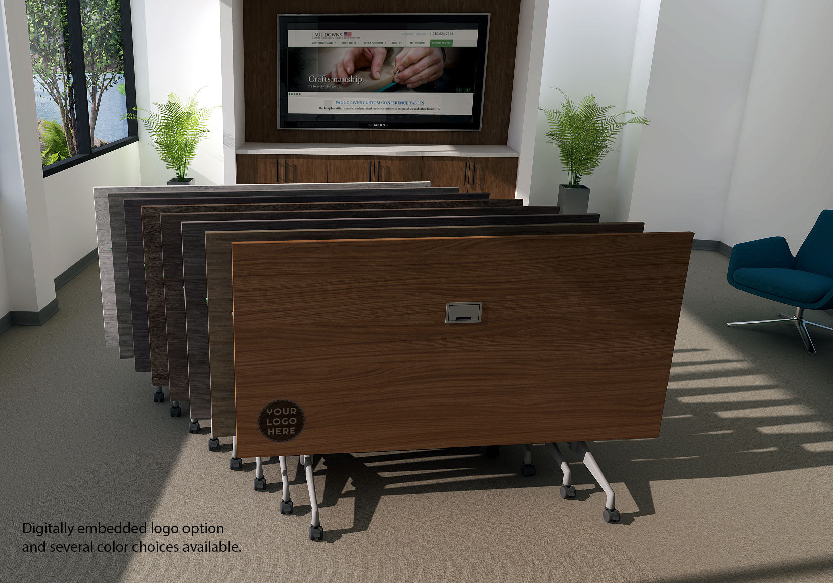 Paul Downs Cabinetmakers Rolling Folding Modular Tables