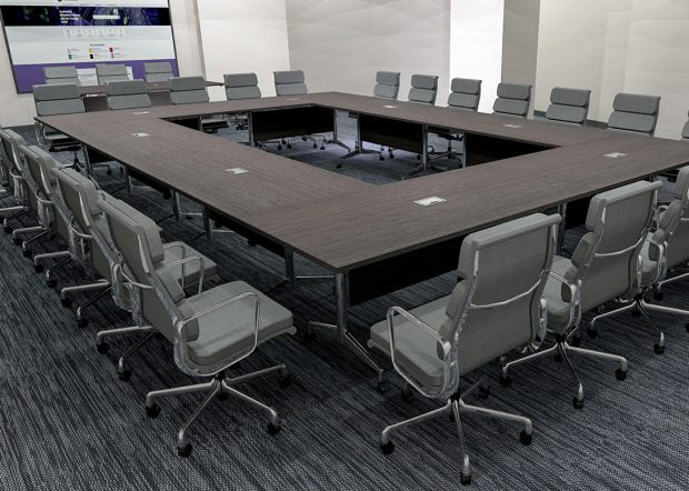 V-SHAPED FOLDING MODULAR TABLE