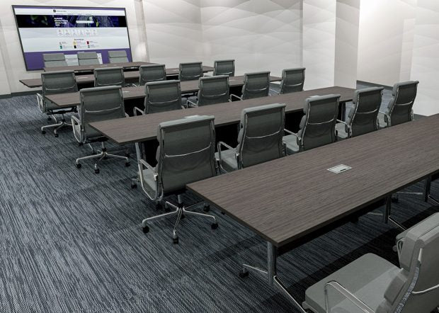 V-SHAPED FOLDING MODULAR TABLE