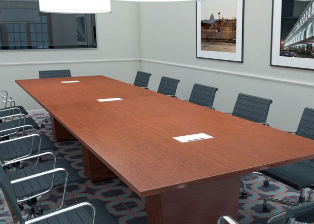 Laminate Custom table with power ports