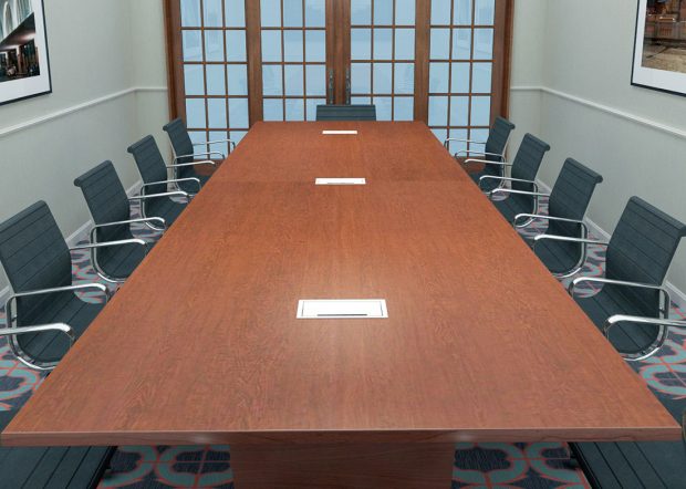 Laminate Custom table with power ports