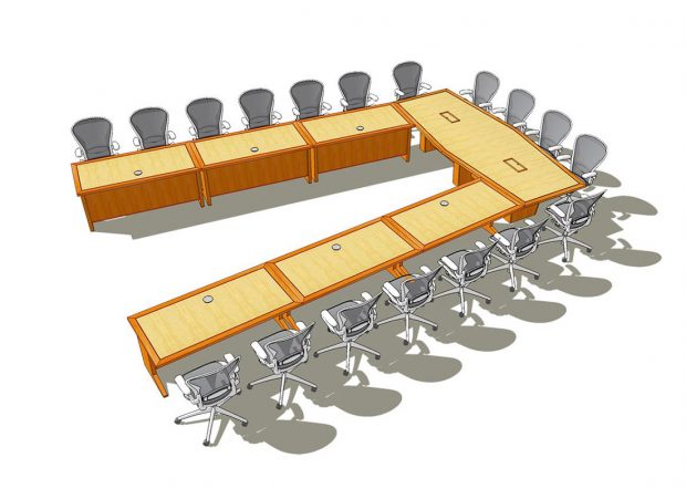 Paul Downs Cabinetmakers U shaped Tables