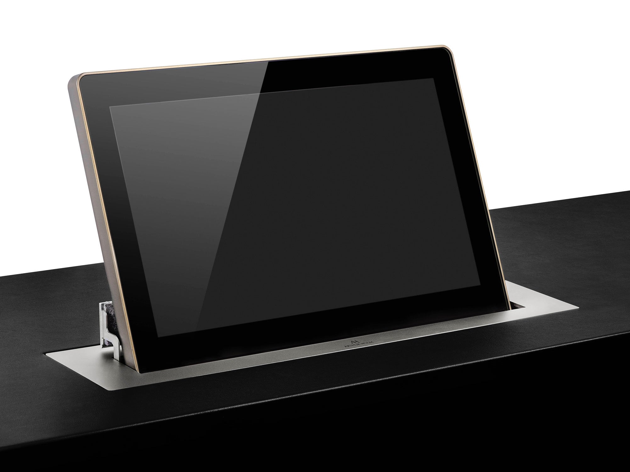 V-Shape Conference Table with Arthur Holm Retractable Monitors