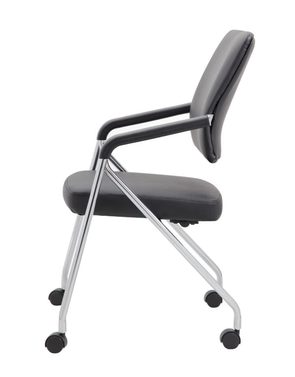 Black Caressoft Plus Training Chair With Chrome Frame, (set of 2)