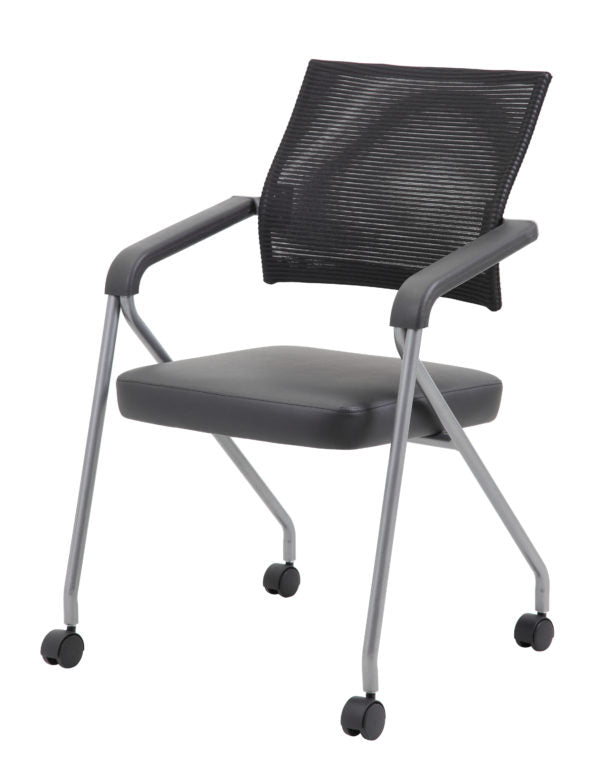 Mesh Training Chair With Pewter Frame, (set of 2)