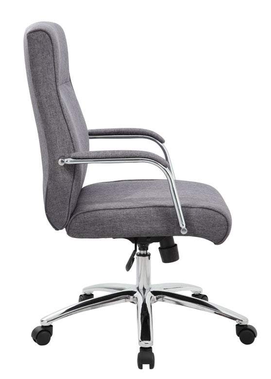 Modern Executive Conference Chair-Grey Linen