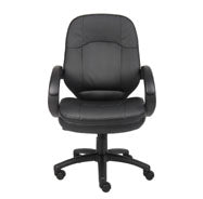 LeatherPlus Executive Chair Color: Black
