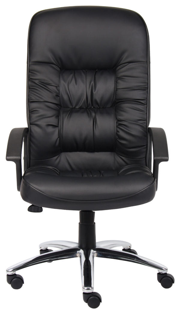 High Back LeatherPlus Chair W/ Chrome Base