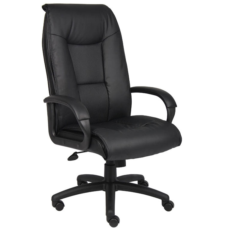 Executive Leather Plus Chair W/Padded Arm