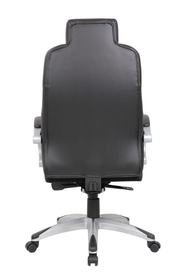 Hinged Arm Executive Chair With Synchro-Tilt, Black