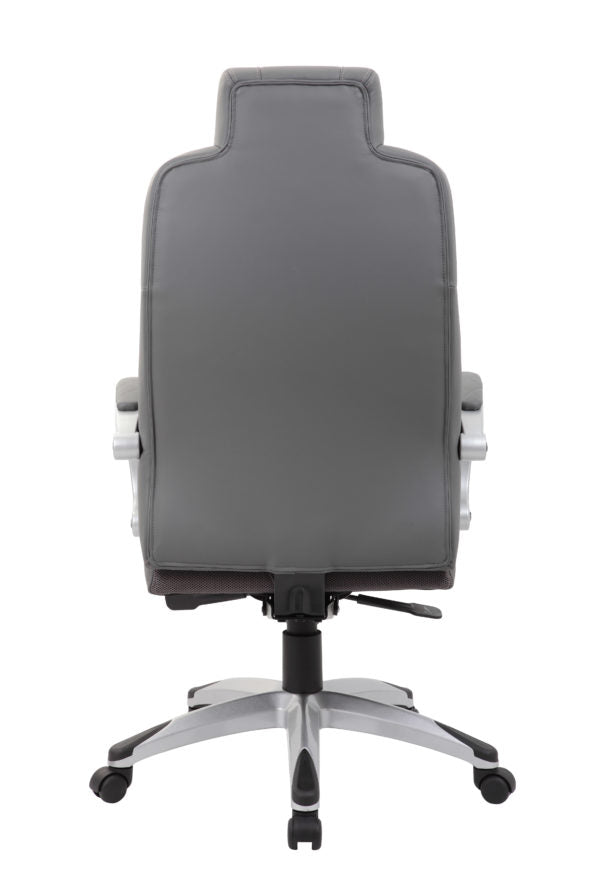 Hinged Arm Executive Chair With Synchro-Tilt, Grey