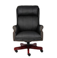 Traditional High Back CaressoftPlus Chair W/Mahogany Base