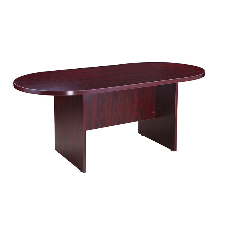 71W X 35D Race Track Conference Table, Mahogany