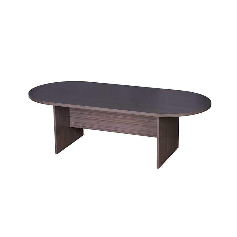 71W X 35D Race Track Conference Table, Driftwood