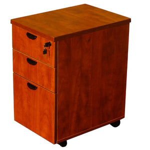 Mobile Pedestal Box/Box/File, Honey Comb Packing, Cherry