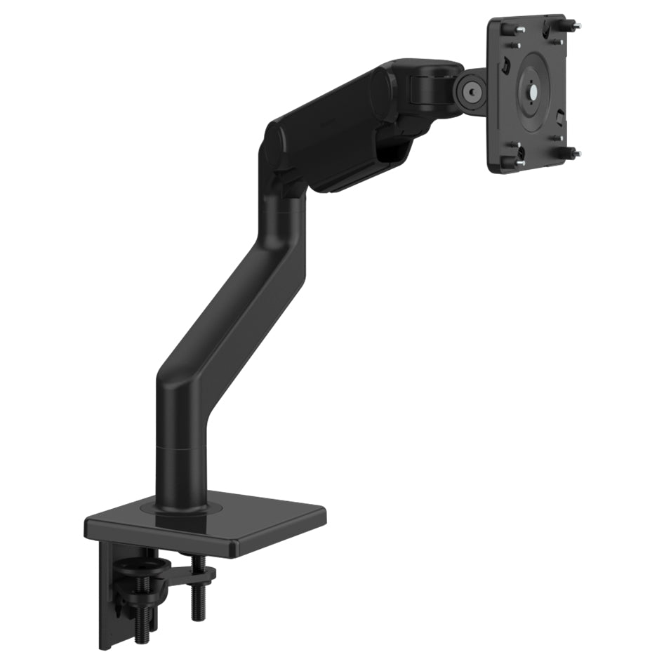 M8.1 Monitor Arm , Two-Piece Clamp Mount Base, Black With Black Trim