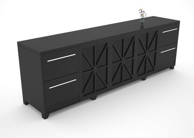 10′ CREDENZA W/ FRIDGE