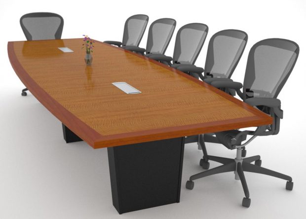 14 foot long transitional conference table